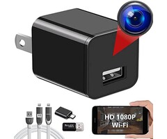 ALPHA-TECH-SPY-CAM - ALPHA TECH WiFi Smart Camera Charger - Remote View - 2.4G/5G WiFi - Premium HD 1080P - Best Mini Camera for Pets Nanny - Real Time Monitoring - Wide-Angle 160° - iOS Android