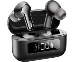 TOZO NC3-BLACK - TOZO Black, Hybrid Active Noise Cancelling Wireless Earbuds with 6 Mics AI Clear Call Ear Buds 55H Playtime with LED Display 32 Preset EQs via APP Bluetooth 5.3 IPX8 Waterproof in Ear Headphones
