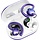 Q38-PURPLE - Rulefiss Wireless Earbuds Bluetooth Headphone Sport, Bluetooth 5.3 Earbud 3D HiFi Stereo Over Ear Buds, 48Hrs Earhooks Earphone with Noise Cancelling Mic, IP7 Waterproof Headset for Workout/Running/Gym, Purple/White