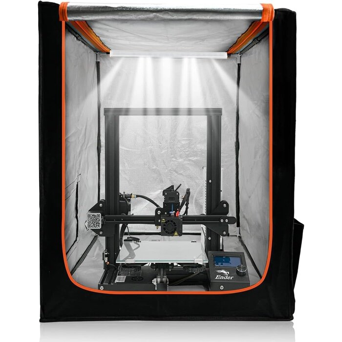 YOOPAI ENCLOSURE-M - YOOPAI 3D Printer Enclosure with LED Lighting, Fireproof Dustproof Tent Constant Temperature Protective Cover for Creality Ender 3 V3 SE/KE/Ender 3/Ender 3 Pro/Ender 3V2/Ender 3S1/Neo/Anycubic Elegoo, Medium