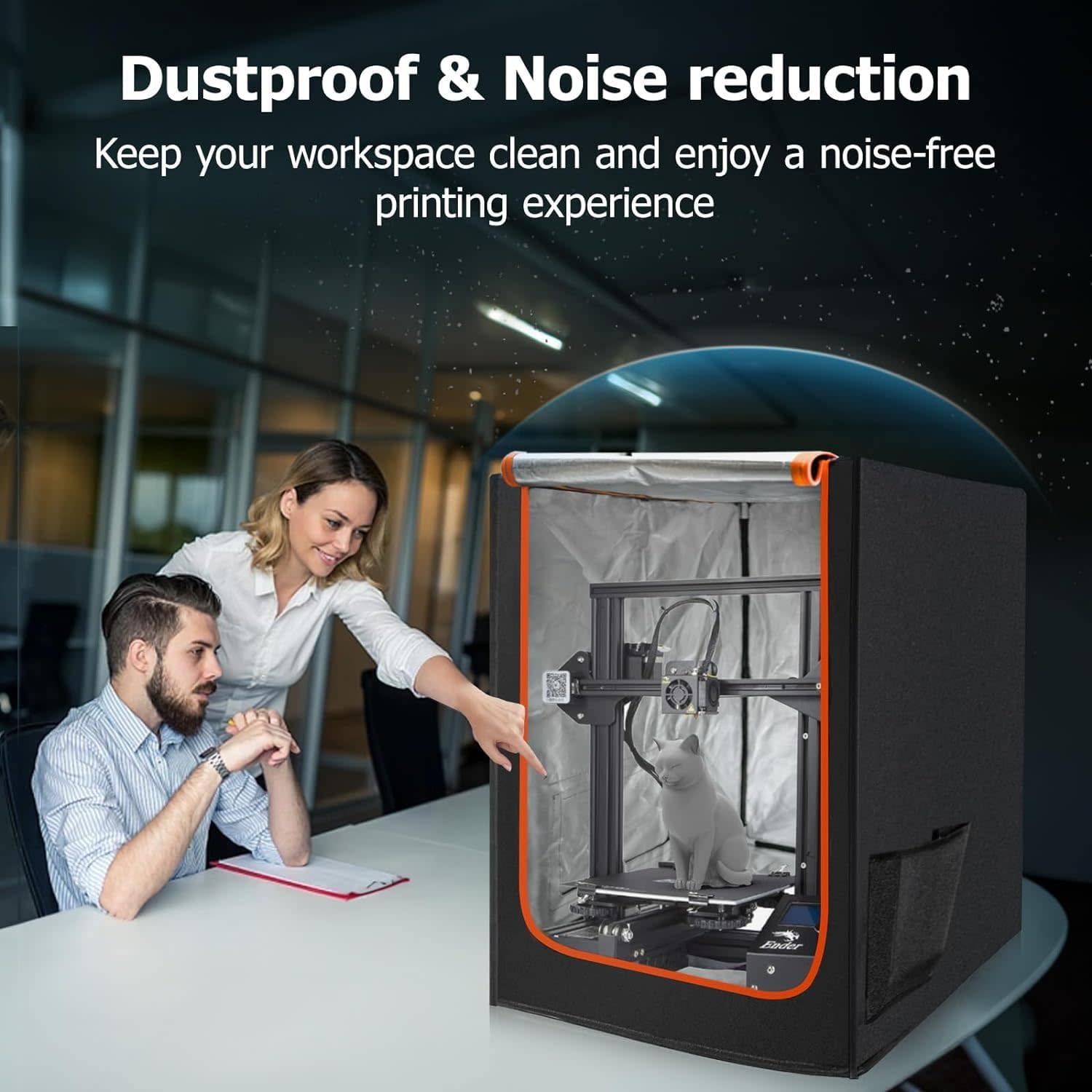 3D-ENCLOSURE - ELEGOO 3D Printer Enclosure, Fireproof & Dustproof 3D Printer Cover