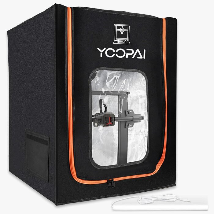 YOOPAI ENCLOSURE-M - YOOPAI 3D Printer Enclosure with LED Lighting, Fireproof Dustproof Tent Constant Temperature Protective Cover for Creality Ender 3 V3 SE/KE/Ender 3/Ender 3 Pro/Ender 3V2/Ender 3S1/Neo/Anycubic Elegoo, Medium