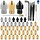 AQ-553 - Axeyil 50 Pcs 3D Printer Nozzles Hardened Steel Stainless Steel Brass Printer Extruder Nozzles Set for CR-10, Ender 3 High Temperature Pointed Wear Resistant Mk8 Nozzle Cleaning Kit