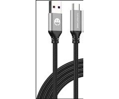 USB-C-6FT - SMALLElectric USB Type-C to A Cable 6ft Braided Fast Charging 3A Quick Charger Cord, 6 Foot Compatible iPhone 16/15,Samsung Galaxy S10 S9 S8 Plus, Note 10 9 8, LG V50 V40 G8 G7(Grey)
