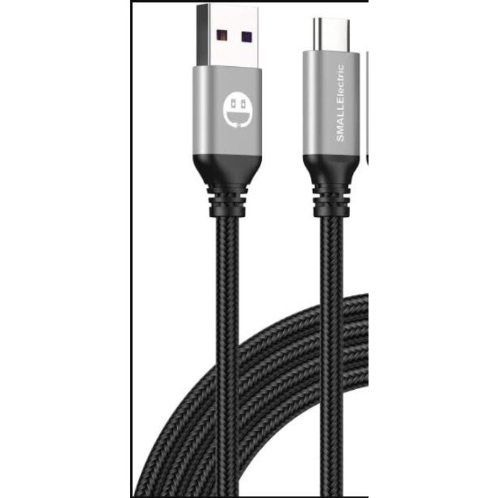 USB-C-6FT - SMALLElectric USB Type-C to A Cable 6ft Braided Fast Charging 3A Quick Charger Cord, 6 Foot Compatible iPhone 16/15,Samsung Galaxy S10 S9 S8 Plus, Note 10 9 8, LG V50 V40 G8 G7(Grey)