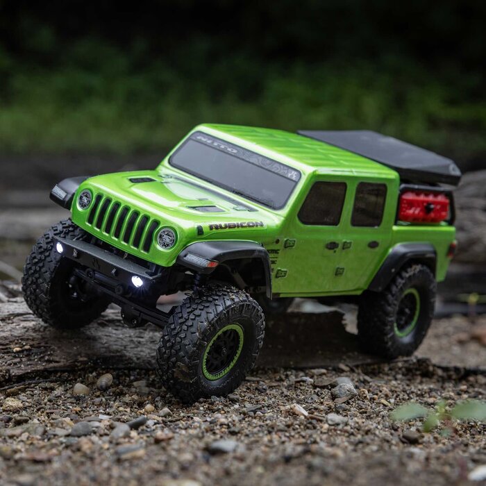 Axial AXI00005V2T3 - 1/24 SCX24 Jeep JT Gladiator 4X4 RTR Brushed Rock Crawler (Battery & Charger Included), Green