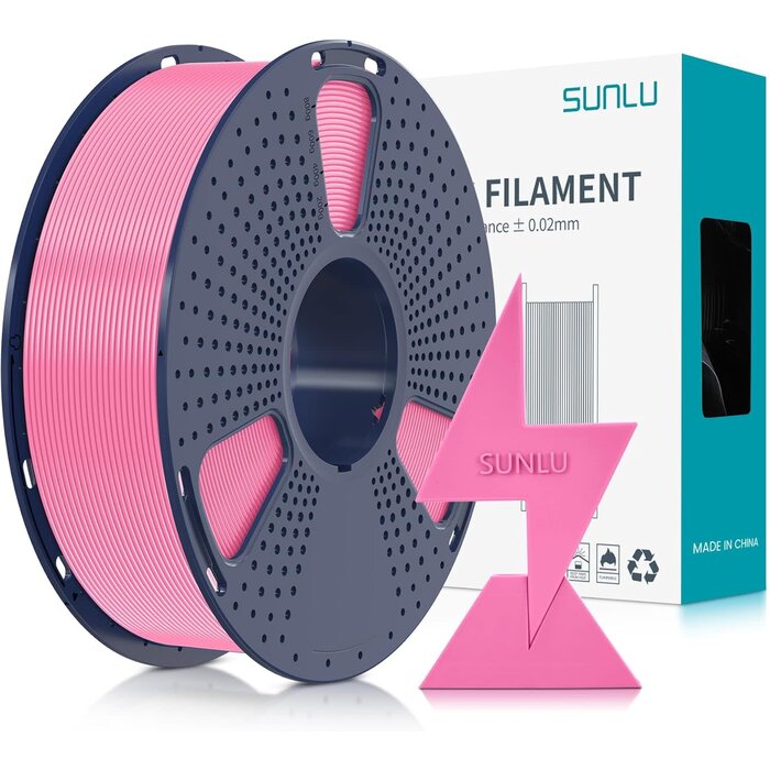SUNLU-PETG-PINK - SUNLU PETG 3D Printer Filament 1.75mm, Individually Vacuum Packed, 0.25kg per Spool, Pink