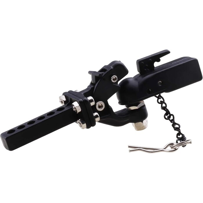 HOBBY-PARK-9680 - HobbyPark Scale Simulation Metal Trailer Hitch Drop Hitch Receiver Tow Hook Shackles w/Ball Buckle for RC Crawler Traxxas TRX4 Axial SCX10 90046 90047