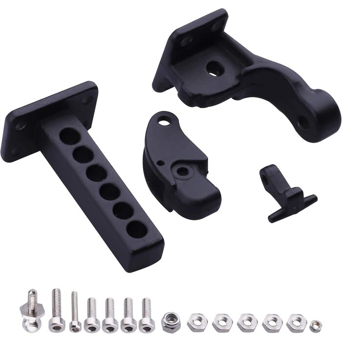 HOBBY-PARK-9680 - HobbyPark Scale Simulation Metal Trailer Hitch Drop Hitch Receiver Tow Hook Shackles w/Ball Buckle for RC Crawler Traxxas TRX4 Axial SCX10 90046 90047