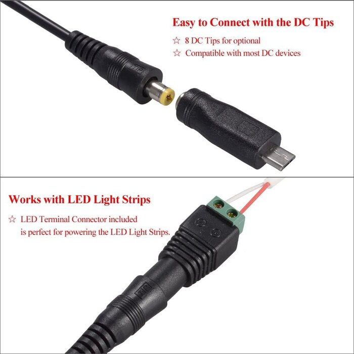 5-20V-2.5AMP - SoulBay 48W Universal AC Adapter DC 5V 6V 7.5V 9V 12V 15V 19V 20V Switching Power Supply 100-240VAC Input US Plug Transformer with 8 Tips for Household Electronics