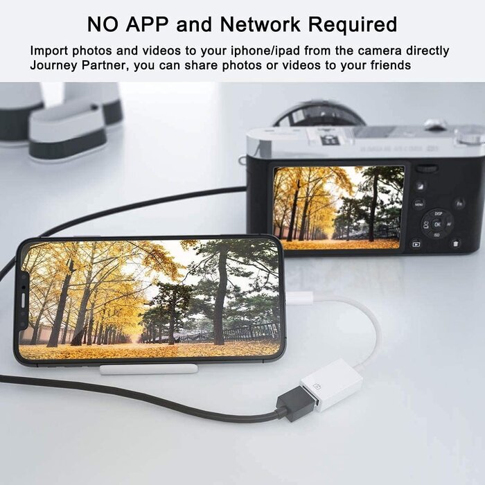 Cirafon OTG2LIGHT - Cirafon【Apple MFi Certified】Lightning to USB Camera Adapter for iPhone/iPad, Female USB 3.0 OTG Cable Adapter Support Connect Camera,USB Flash Drive,Card Reader,MIDI Keyboard, Mouse