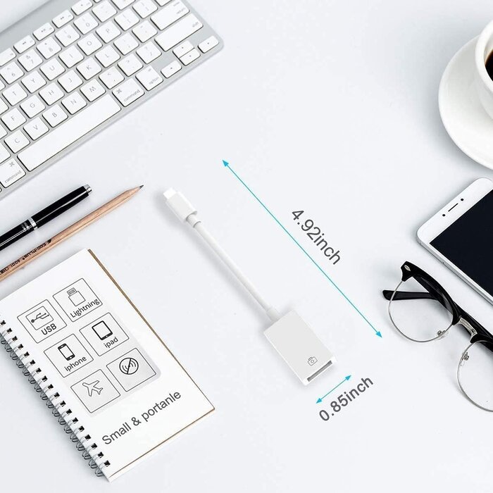 Cirafon OTG2LIGHT - Cirafon【Apple MFi Certified】Lightning to USB Camera Adapter for iPhone/iPad, Female USB 3.0 OTG Cable Adapter Support Connect Camera,USB Flash Drive,Card Reader,MIDI Keyboard, Mouse