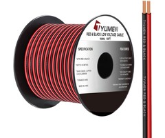 Tyumen 16-GAUGE-WIRE - Tyumen 16 Gauge Wire 100FT, 16/2 AWG Red Black Hookup Electrical Wire LED Strips Extension Cord 12V/24V DC Cable, 16AWG 2 Conductors Flexible Wire for in-Home, Autos, Schools use