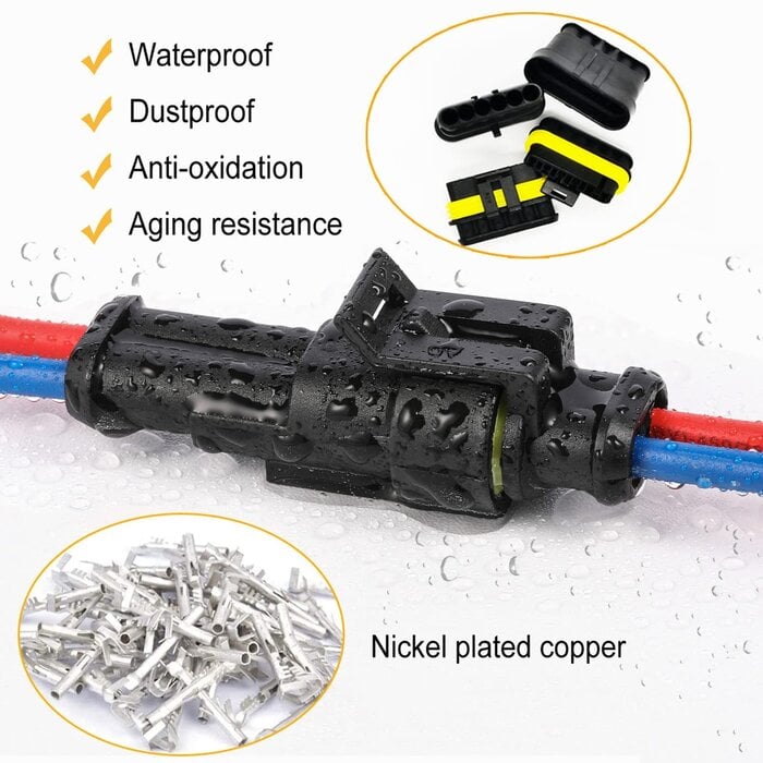 6PIN-CONNECTOR-KIT - Twippo 5 Kit 6 Pin Connector Automotive Electrical Connectors Quick Connect and Disconnect 6 Wire Connectors Waterproof Connector 6 Way