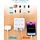 HN8U5WC - HANYCONY 900 Joules Surge Protector Power Strip, White - 8 Outlets with 4 USB (2 USB C) Charging Ports, Multi Plug Outlet Extender, 5Ft Braided Extension Cord, Flat Plug Wall Mount Desk USB Charging Station for Home Office ETL