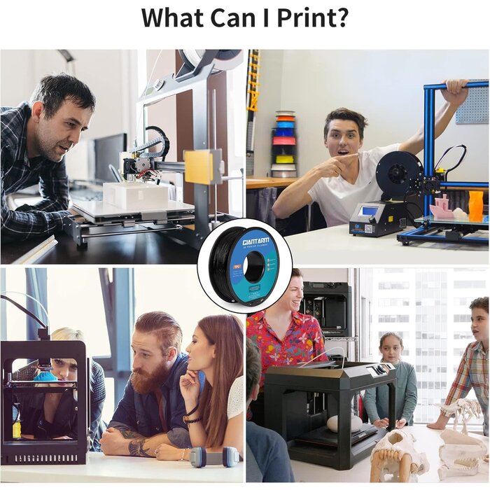 GIANTARM TPU-1148 - GIANTARM TPU Filament 1.75mm Flexible Soft 3D Printer Consumables Black, 95A 1kg Spool (2.2 lbs.), Dimensional Accuracy +/- 0.05 mm