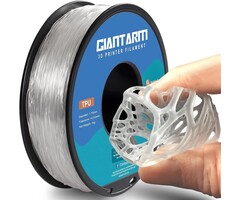 GIANTARM TPU-1146 - GIANTARM TPU Filament, 95A TPU Filament 1.75mm, Dimensional Accuracy +/- 0.03, Flexible Soft 3D Printer Filament 1kg Spool(2.2 lbs), Vacuum Packaging (Clear)