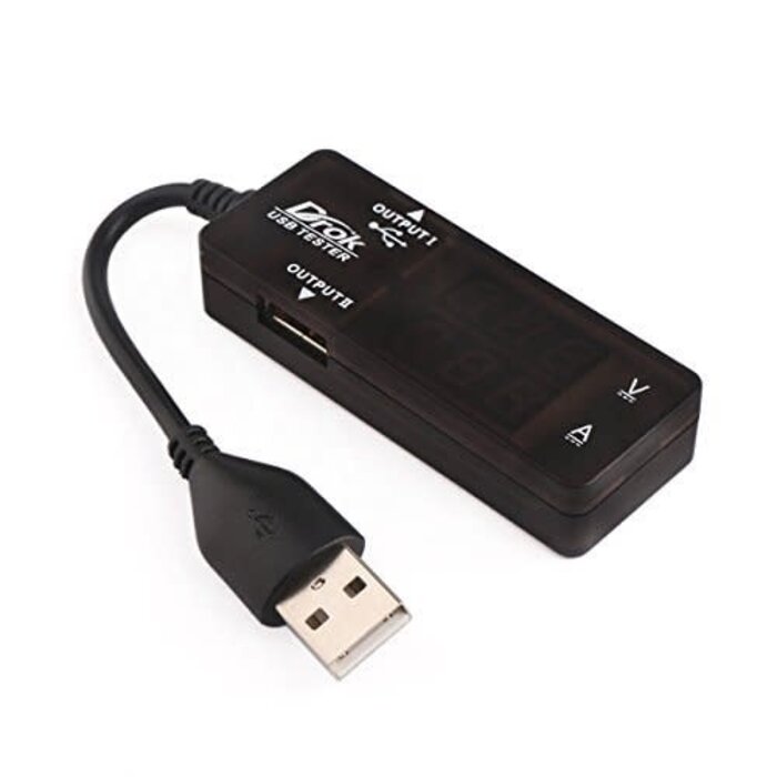 USB Tester Multimeter with Dual USB-A & USB-C Ports, Color LED Display, and 7 Modes for Monitoring Voltage, Current, and Power