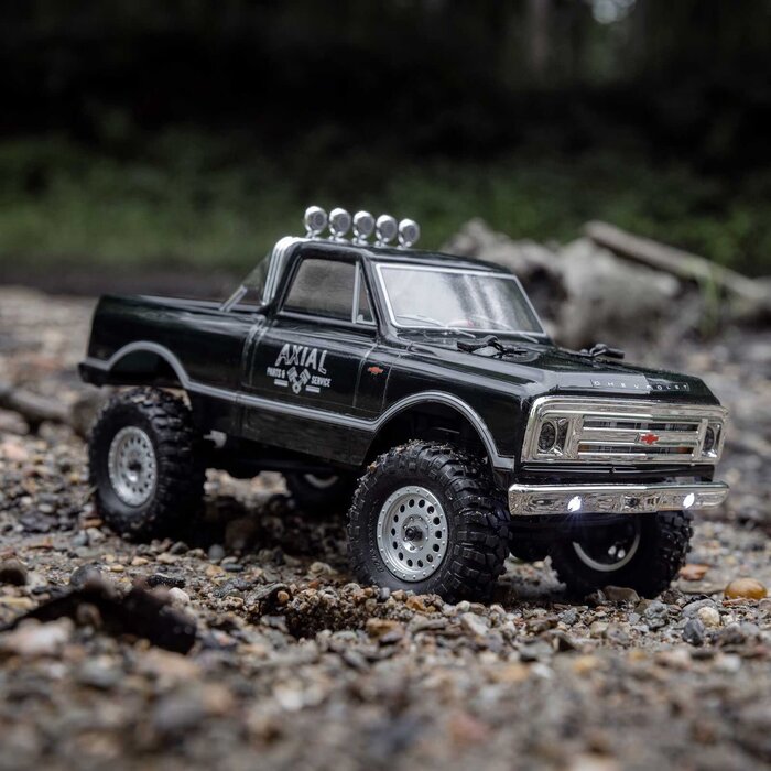 Axial AXI00001V2T4 - 1/24 SCX24 1967 Chevrolet C10 4X4 RTR Brushed Rock Crawler (Battery & Charger Included), Black