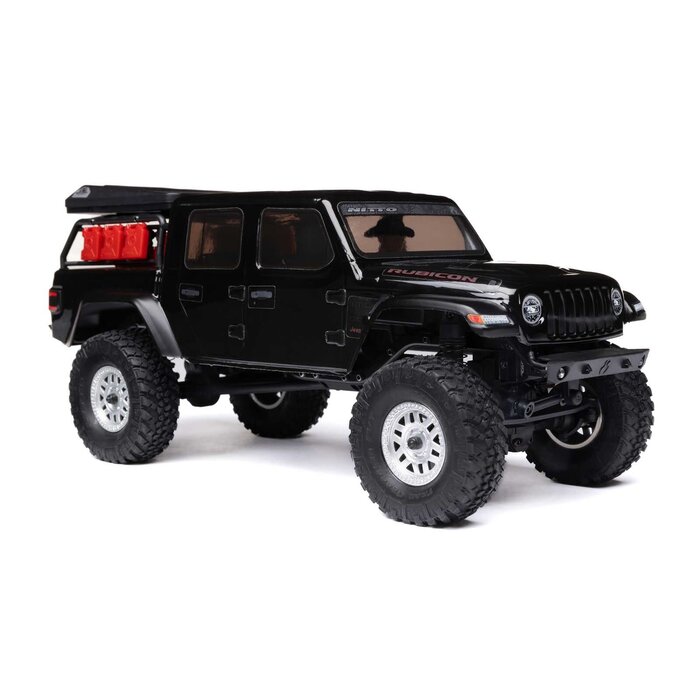 Axial AXI00005V2T5 - 1/24 SCX24 Jeep JT Gladiator 4X4 RTR Brushed Rock Crawler (Battery & Charger Included), Black