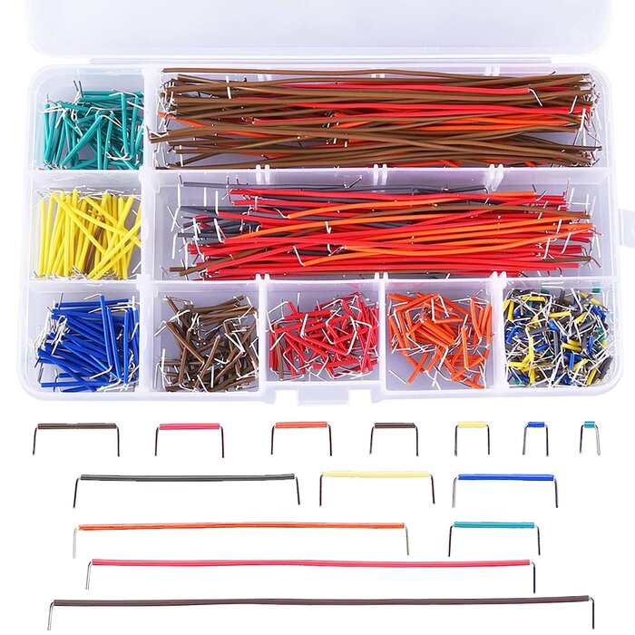 JUMPER-WIRE-KIT - AUSTOR 560 Pieces Jumper Wire Kit 14 Lengths Assorted Preformed Breadboard Jumper Wire with Free Box