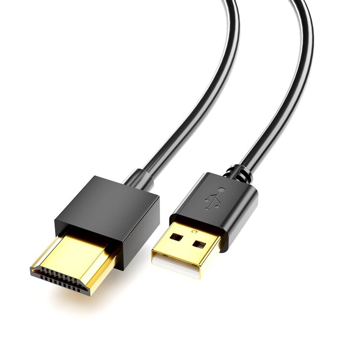 SNLLMZI SNLLMZI-402 - SNLLMZI USB-A to HDMI Charger Cable, (1M / 3.3FT) USB-A 2.0 Male to HDMI Male Charger Cable Adapter, Used to Charge Devices Such as Hard Drives with HDMI Ports from The USB Port