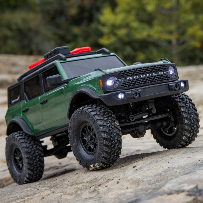 Axial AXI00006V2T5 - 1/24 SCX24 Ford Bronco 4X4 RTR Brushed Rock Crawler (Battery & Charger Included), Green