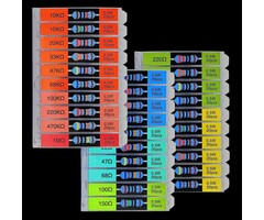 1/2W-10K-Ohm-1M-Ohm - EEEEE - 1/2W 20 Values 200pcs Individual Compartment 10K Ohm-1M Ohm with 1% Metal Film Resistor Assortment Kit and Electrical Industrial Assorted Set K Ohm Pack for Led Lights Arduino Raspberry Pi