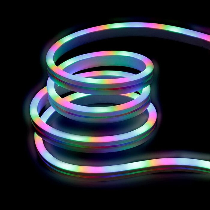 Monster MLB7-1055-WHT - Monster 6.5 ft Multi-Color Flow Technology Neon-LED Strip, Strong Shape-it Material, Xtreme Easy Installation