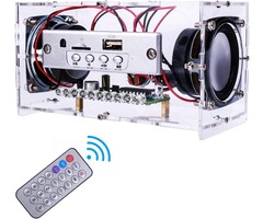 MiOYOOW DIY-SPEAKER-KIT - MiOYOOW - DIY Ḅḷueṭooṭḥ-Compatible Speaker Kit with LED Flashing Light Soldering Project USB Mini Home Stereo Sound Amplifier DIY Electronic Kits for Soldering Practice School Education