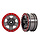 8180-RED -  Wheels, TRX-4® Sport 2.2 (Gray, Red Beadlock Style) (2)