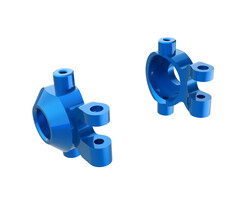 Traxxas 9737-BLUE -  Steering blocks, 6061-T6 aluminum (blue-anodized) (left & right)/ 2.5x12mm BCS (with threadlock) (2)/ 2x6mm SS (with threadlock) (4)