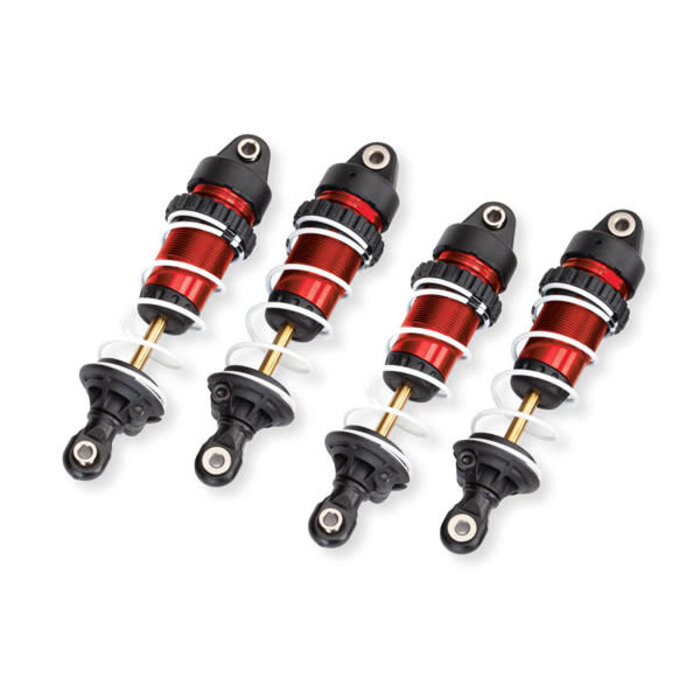 Traxxas 10765-RED - Mini PTFE Aluminum Long GTR Shocks & Springs (2), Red, Mini Maxx®