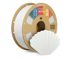 OVPLA-MATTE-WHITE - OVERTURE PLA Matte 3D Printer Filament 1.75mm, Matte PLA 1kg Cardboard Spool (2.2lbs), Dimensional Accuracy +/- 0.02 mm (Matte White)
