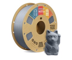 OVPLA-MTTE-LGHT-GRY - OVERTURE PLA Matte 3D Printer Filament 1.75mm, Matte PLA 1kg Cardboard Spool (2.2lbs), Dimensional Accuracy +/- 0.02 mm (Matte Light Gray)