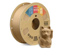 OVPLA-MATTE-LIGHT-BROWN - OVERTURE PLA Matte 3D Printer Filament 1.75mm, Matte PLA 1kg Cardboard Spool (2.2lbs), Dimensional Accuracy +/- 0.02 mm (Matte Light Brown)