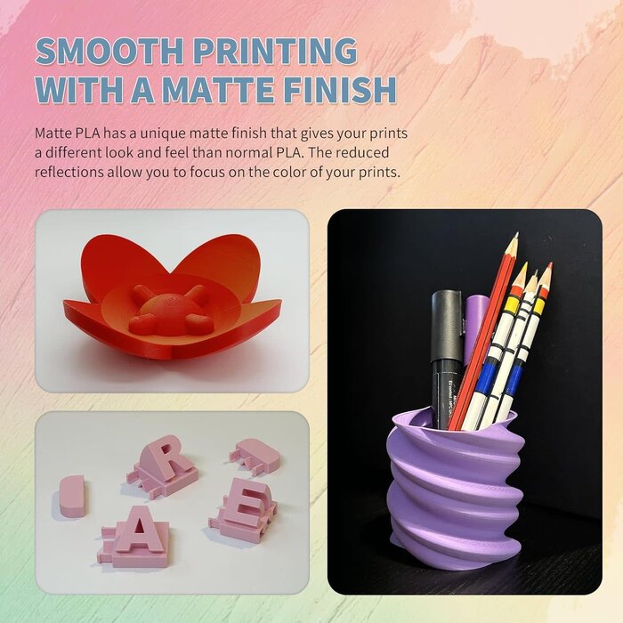 OVPLA-MATTE-LIGHT-BROWN - OVERTURE PLA Matte 3D Printer Filament 1.75mm, Matte PLA 1kg Cardboard Spool (2.2lbs), Dimensional Accuracy +/- 0.02 mm (Matte Light Brown)