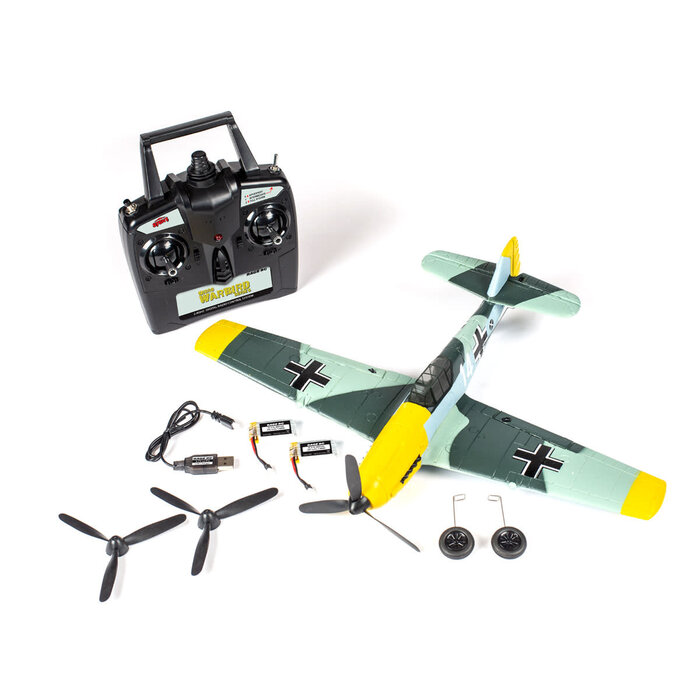 RageRC RGRA1304V2 - Messerschmitt Bf 109 Micro RTF Airplane with PASS (Pilot Assist Stability Software) System