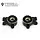 TR-BFSK-BLK-GLD - TREAL Brass Front Steering Knuckles Set 9.7g/pc (2P) L&R Heavy Weight Upgrades for 1/18 TRX4M TRX4MT, Black/Gold