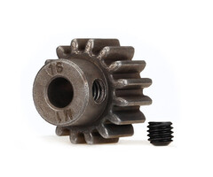 Traxxas 6489X -  Gear, 16-T pinion (1.0 metric pitch) (fits 5mm shaft)/ set screw (for use only with steel spur gears)