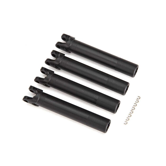Traxxas 8993A - Half shafts, outer (extended, front or rear) (4)/ e-clips (8) (for use with #8995 WideMaxx™ suspension kit), Maxx®