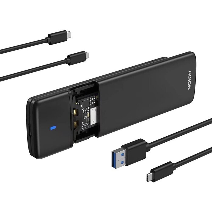 M.2-ENCLOSURE - MOKiN M.2 NVMe SATA SSD Enclosure Reader Tool-Free, NVMe PCIe SSD to USB C Adapter Reader Case