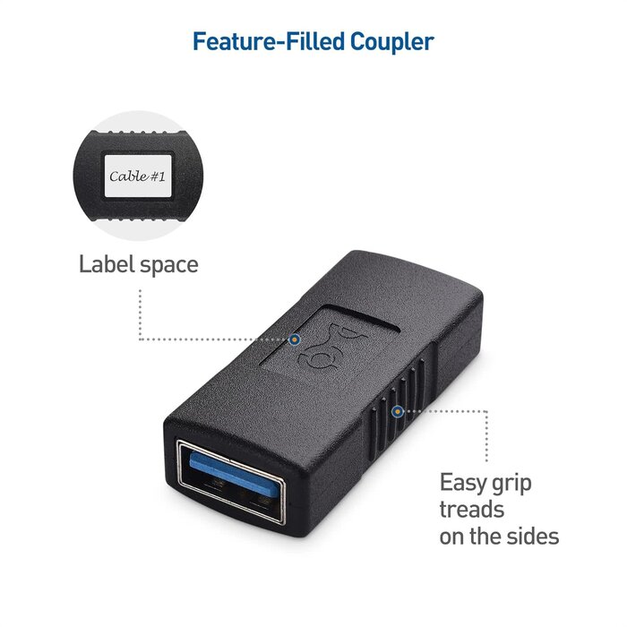 USB-COUPLER - Cable Matters - USB 3.0 Coupler USB Female to Female Adapter Gender Changer