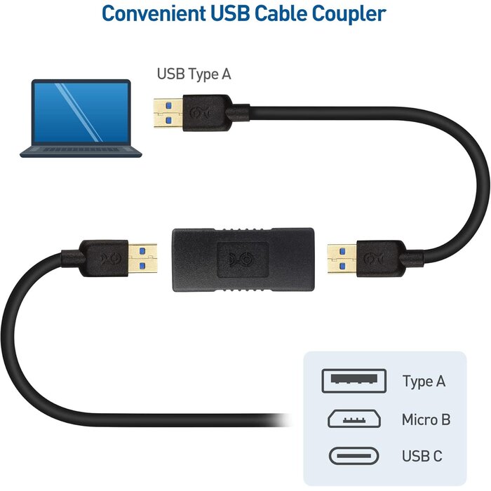 USB-COUPLER - Cable Matters - USB 3.0 Coupler USB Female to Female Adapter Gender Changer
