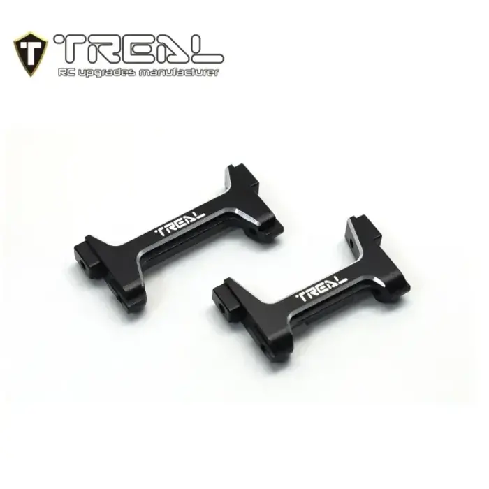 TREAL TR-AF/RBM-BLK/SLVR - TREAL Aluminum 7075 Front and Rear Bumper Mounts Set (F&R) for 1/18 TRX4M Defender Bronco