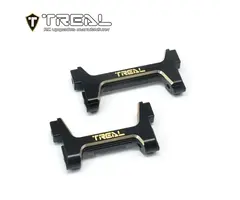 TREAL TR-BR/RBM-BLK/GLD - TREAL Brass Front and Rear Bumper Mounts Set (F&R) Heavy Weight Upgrades for 1/18 TRX4M Defender Bronco