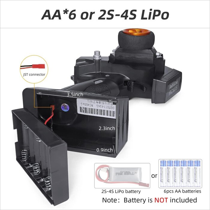 Radiolink RC4GS-V3 - Radiolink RC4GS V3 5 Channels RC Transmitter and Receiver, 2.4GHz Surface Remote Controller R6FG Gyro RX Combo, 30 Models Storage for RC Crawler, Drifting, Bash, Buggy Cars and Boats