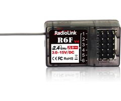 Radiolink R6F - Radiolink 2.4Ghz R6F 6 Channels RC Receiver Long Distance Control for Car/Boat Surface Remote Controller RC6GS V2/RC4GS V2/RC4GS V3/RC6GS V3 (No Gyro)
