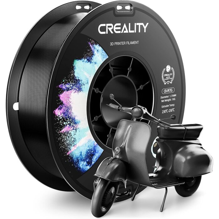 Creality CREALITY-PETEG-BLK - CREALITY PETG Filament 1.75mm 3D Printer Filament, 1kg (2.2lb) Neatly Wound Spool, Dimensional Accuracy ±0.03mm, Fit for Ender, Bambu Lab, Anycubic,ELEGOO FDM Printers, Black