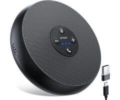 E1102 - EMEET USB Speakerphone, M1A Zoom Certified AI Mics 360° Voice Pickup USB Type C-A Plug&Play Computer Speakers with Microphone, Fast Mute Noise Reduction Echo Cancellation for 5-8 People for Zoom Teams
